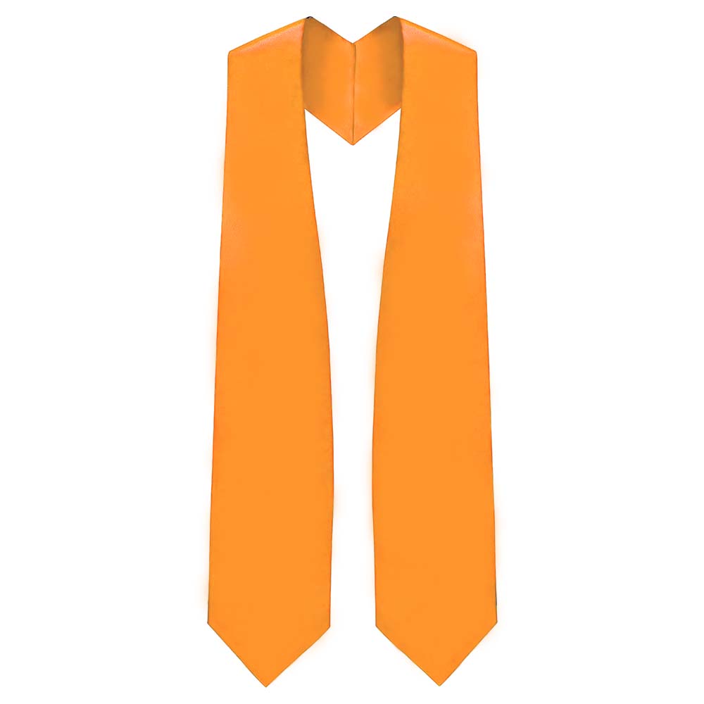 Orange Graduation Stole Tapered Finish